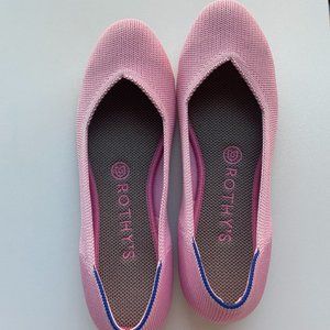 Rothy's Pink Rounded Toe Flat - Begonia (Retired), Size 8